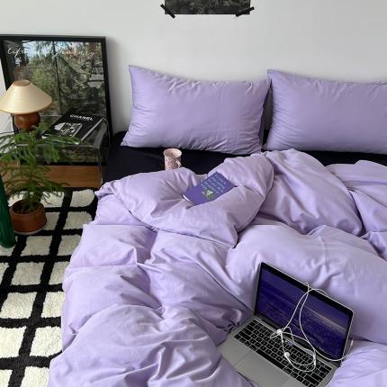 91家纺网 家纺一手货源 找家纺 （总）红馆 2022新款纯棉13070撞色四件套