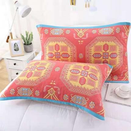 91家纺网 家纺一手货源 找家纺 总酒店酒店 2023新款三层纱布糖果色枕巾一对