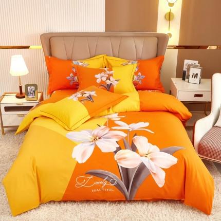 91家纺网 家纺一手货源 找家纺 （总）雲归梦 2022年新款加厚全棉大版四件套第二批-花卉