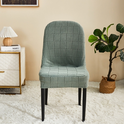 91家纺网 家纺一手货源 找家纺 （总）共鸣 2022新款摇粒绒提花交织纹系列椅套-弧形款