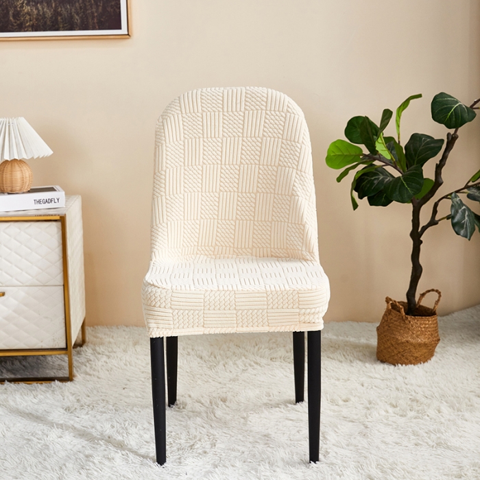 91家纺网 家纺一手货源 找家纺 （总）共鸣 2022新款摇粒绒提花交织纹系列椅套-弧形款