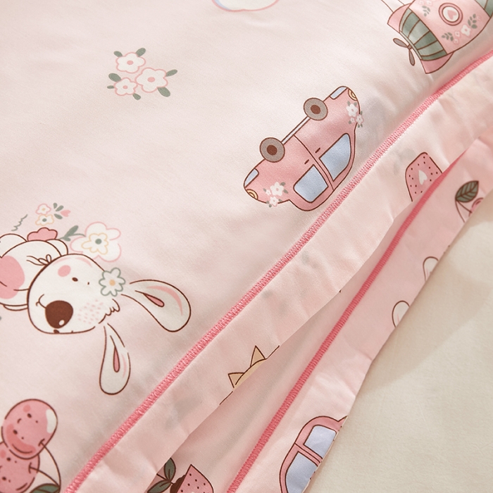 91家纺网 家纺一手货源 找家纺 荷马之梦 2022新款60长绒棉儿童枕套一只装 奶味小兔