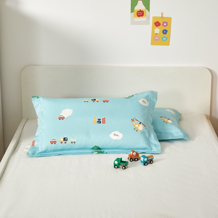 91家纺网 家纺一手货源 找家纺 荷马之梦 2022新款60长绒棉儿童枕套一只装 小恐龙