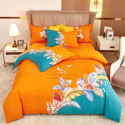 91家纺网 家纺一手货源 找家纺 （总）雲归梦 2022年新款加厚全棉大版四件套第二批-花卉