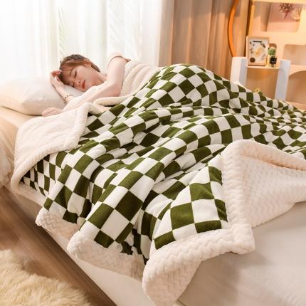 91家纺网 家纺一手货源 找家纺 （总）印季 2024新款三层夹棉印花牛奶绒毛毯