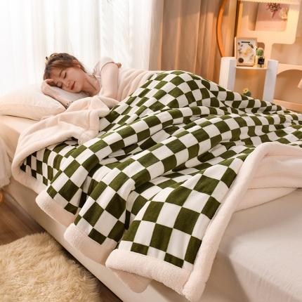 91家纺网 家纺一手货源 找家纺 （总）印季 2024新款三层夹棉印花牛奶绒毛毯