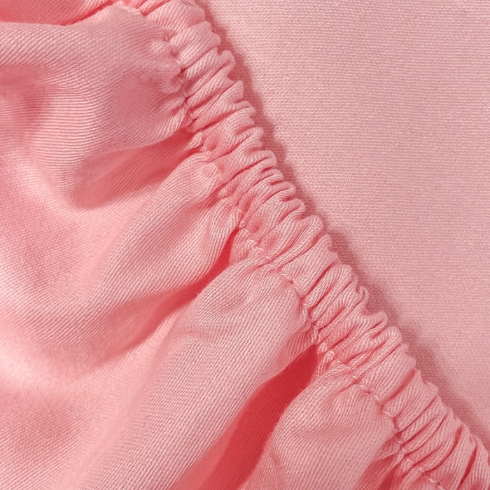 91家纺网 家纺一手货源 找家纺 品乐 2022新款100支长绒棉提花床笠 纯色爱心粉