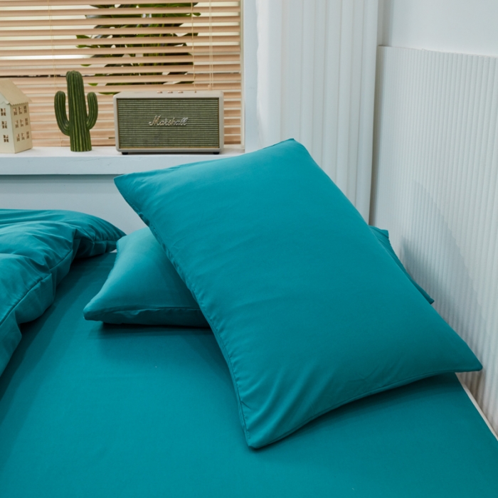 91家纺网 家纺一手货源 找家纺 乐居坊 2023新款纯色忆丝棉四件套 香菲-草绿