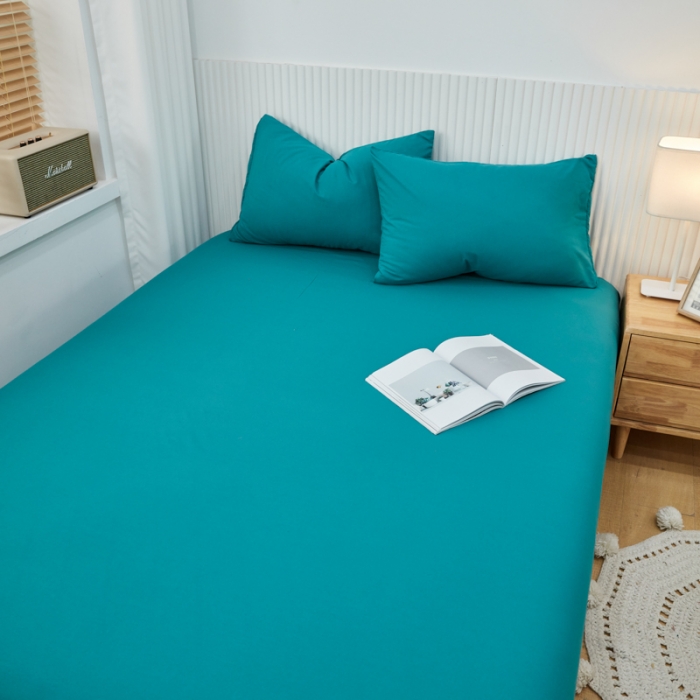 91家纺网 家纺一手货源 找家纺 乐居坊 2023新款纯色忆丝棉四件套 香菲-草绿