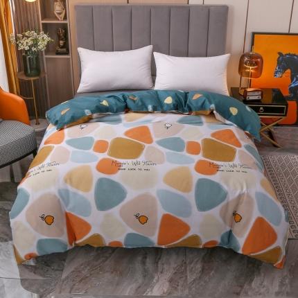 91家纺网 家纺一手货源 找家纺 圣锦家纺 2025新款全棉单被套 繁花似锦