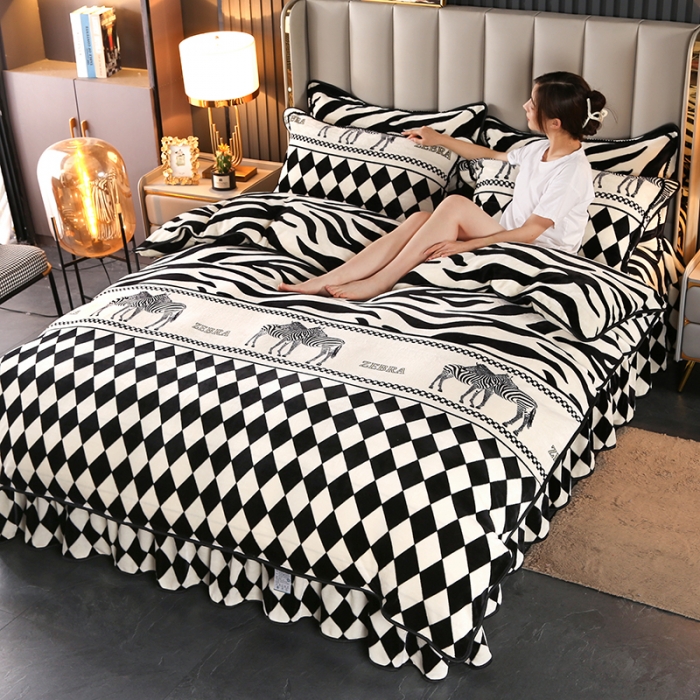 91家纺网 家纺一手货源 找家纺 佳一 日产一万➕母婴级8.5斤牛奶绒四件套此款有单被套