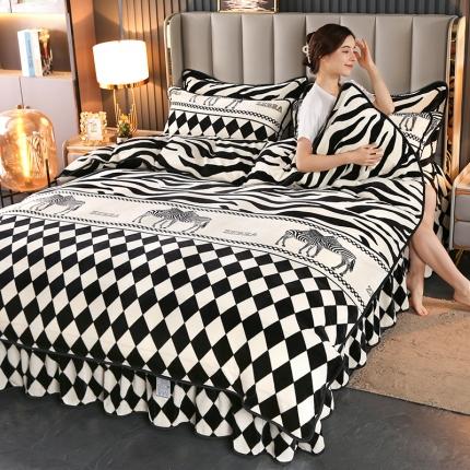 91家纺网 家纺一手货源 找家纺 佳一 日产一万➕母婴级8.5斤牛奶绒四件套此款有单被套