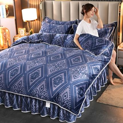 91家纺网 家纺一手货源 找家纺 佳一 日产一万➕母婴级8.5斤牛奶绒四件套此款有单被套