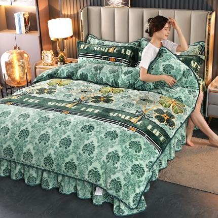 91家纺网 家纺一手货源 找家纺 佳一 日产一万➕母婴级8.5斤牛奶绒四件套此款有单被套