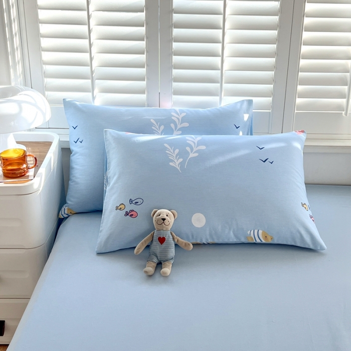 91家纺网 家纺一手货源 找家纺 金鑫汇 2022新款网红直播爆款一字绣工艺款四件套 海洋世界