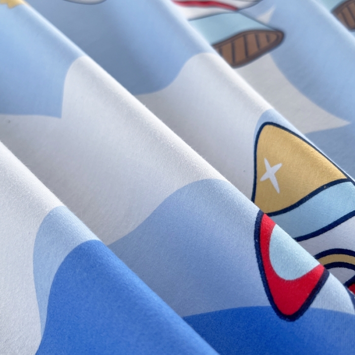 91家纺网 家纺一手货源 找家纺 金鑫汇 2022新款网红直播爆款一字绣工艺款A版床单翱翔太空