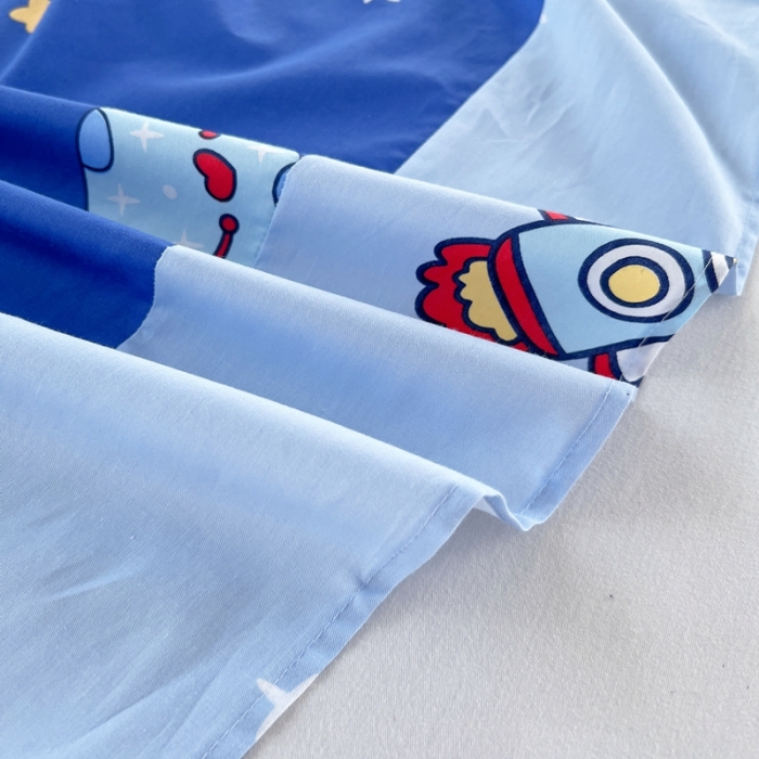 91家纺网 家纺一手货源 找家纺 金鑫汇 2022新款网红直播爆款一字绣工艺款A版床单翱翔太空