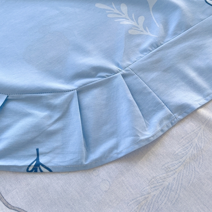 91家纺网 家纺一手货源 找家纺 金鑫汇 2022新款网红直播爆款一字绣工艺款床单 海洋世界