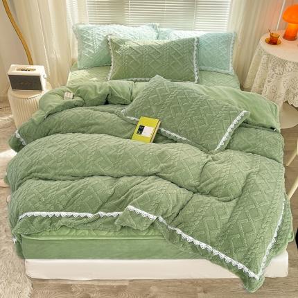 91家纺网 家纺一手货源 找家纺 （总）菊上家纺 2022新款大豆纤维牛奶绒四件套