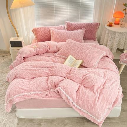 91家纺网 家纺一手货源 找家纺 （总）菊上家纺 2022新款大豆纤维牛奶绒四件套