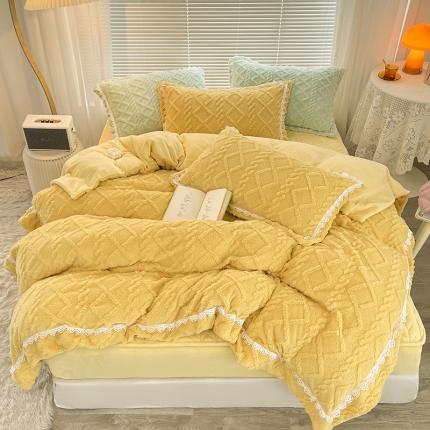 91家纺网 家纺一手货源 找家纺 （总）菊上家纺 2022新款大豆纤维牛奶绒四件套