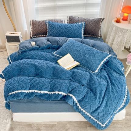 91家纺网 家纺一手货源 找家纺 （总）菊上家纺 2022新款大豆纤维牛奶绒四件套