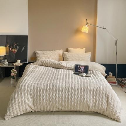 91家纺网 家纺一手货源 找家纺 （总）玉宇阁 2022新款托斯卡纳卷毛绒四件套