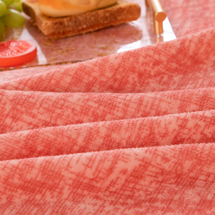 91家纺网 家纺一手货源 找家纺 乐嘉盈 2025新款牛奶绒蕾丝纯色肌底四件套 小家碧玉-桔