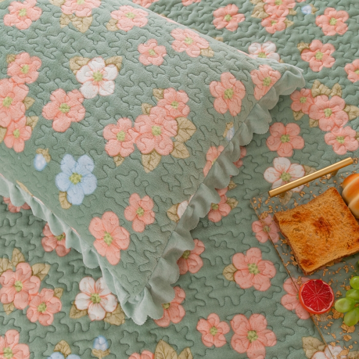 91家纺网 家纺一手货源 找家纺 （总）乐嘉盈 2025新款印花巴黎绒四件套