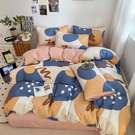 91家纺网 家纺一手货源 找家纺 吉象家纺 2022新款全棉北欧风印花系列单被套 悉尼豆沙