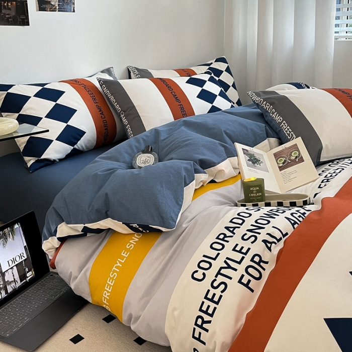 91家纺网 家纺一手货源 找家纺 吉象家纺 2022新款全棉北欧风印花系列单被套 马里奥