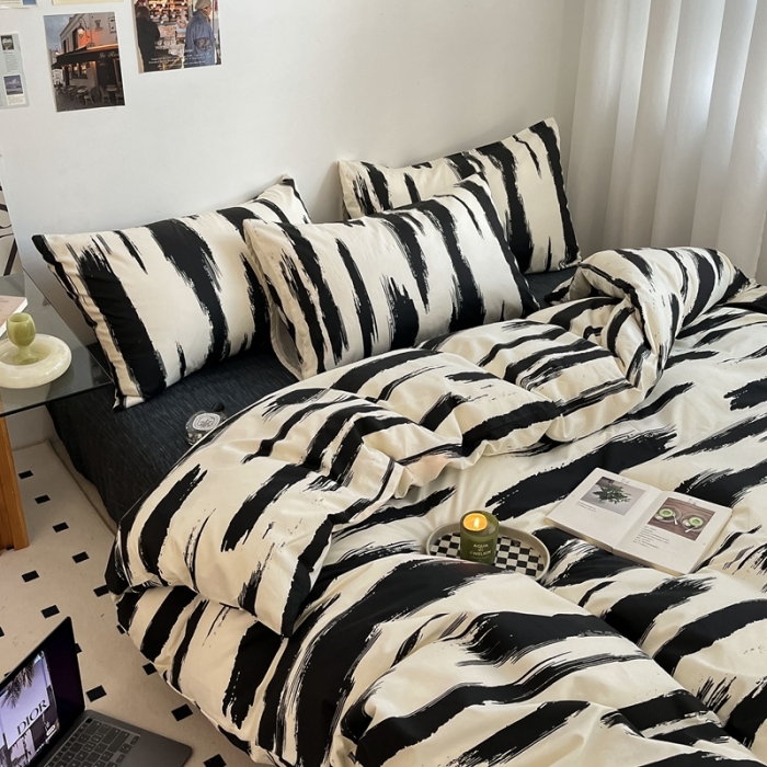 91家纺网 家纺一手货源 找家纺 （总）吉象家纺 2022新款全棉北欧风印花系列四件套