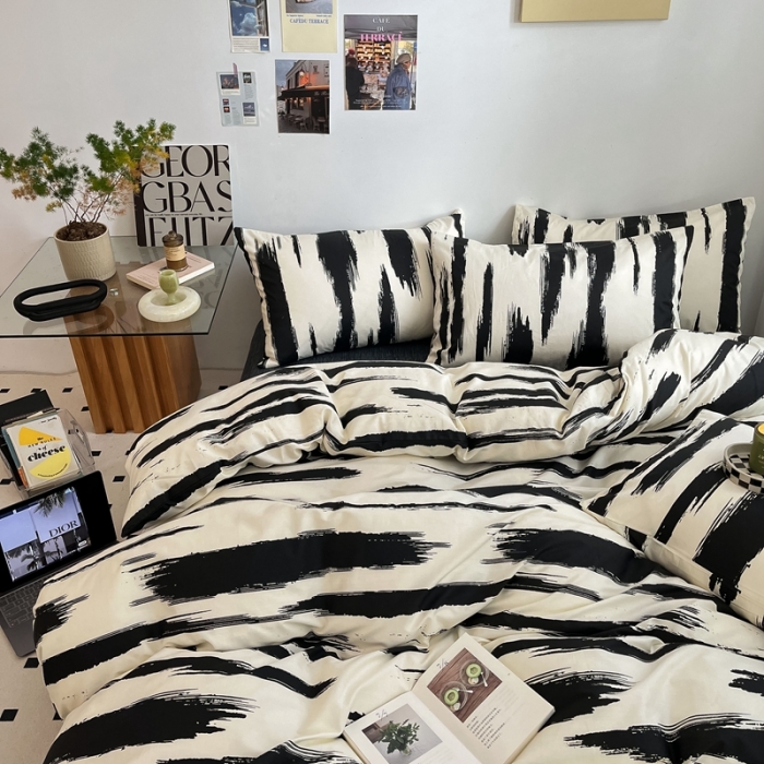 91家纺网 家纺一手货源 找家纺 （总）吉象家纺 2022新款全棉北欧风印花系列四件套