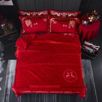 91家纺网 家纺一手货源 找家纺 凯轩毛毛毯毯子 婚庆长毛云毛毯毯子 浪漫情缘