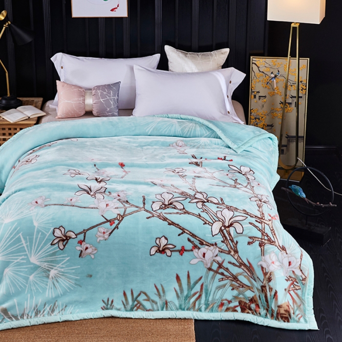 91家纺网 家纺一手货源 找家纺 凯轩毛毛毯毯子 婚庆长毛云毛毯毯子 春花召唤