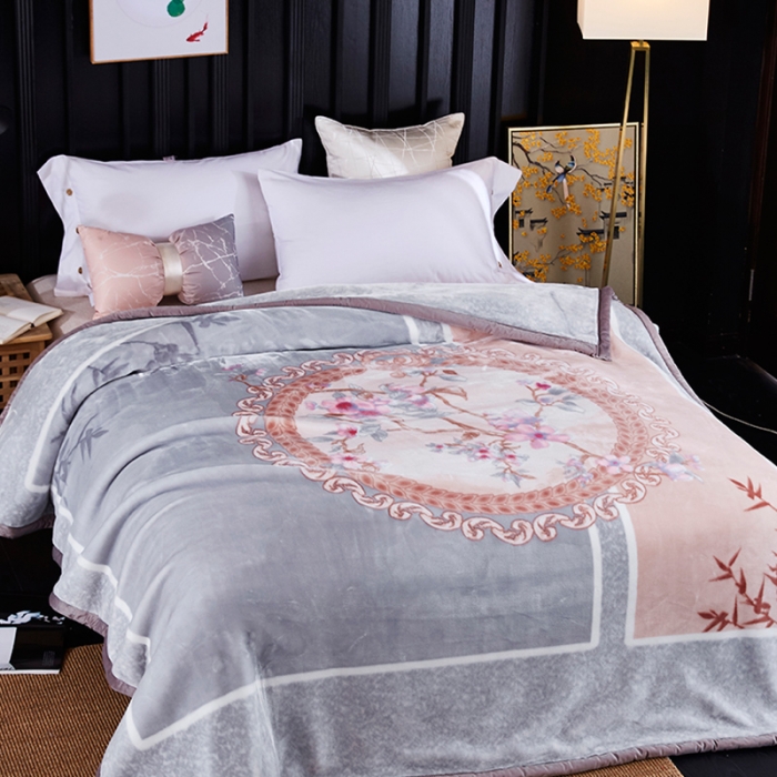 91家纺网 家纺一手货源 找家纺 凯轩毛毛毯毯子 婚庆长毛云毛毯毯子 花开月圆