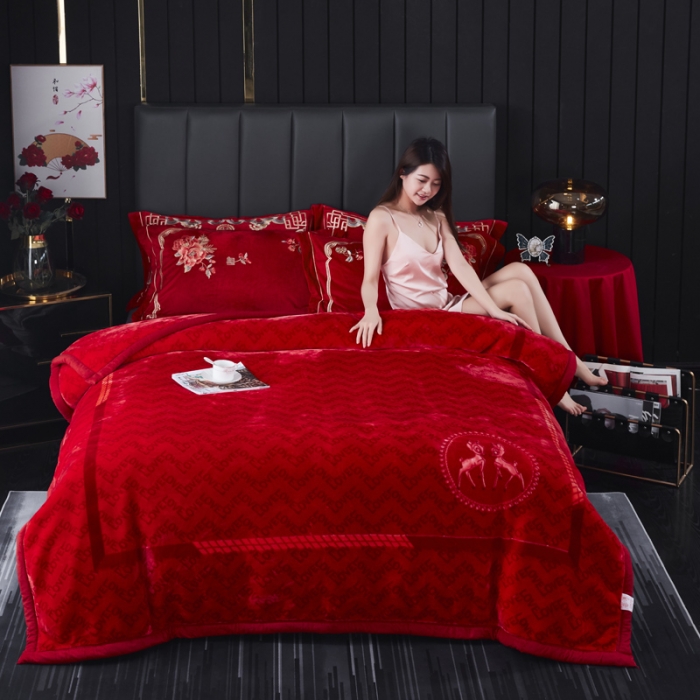 91家纺网 家纺一手货源 找家纺 凯轩毛毛毯毯子 婚庆长毛云毛毯毯子 浪漫情缘