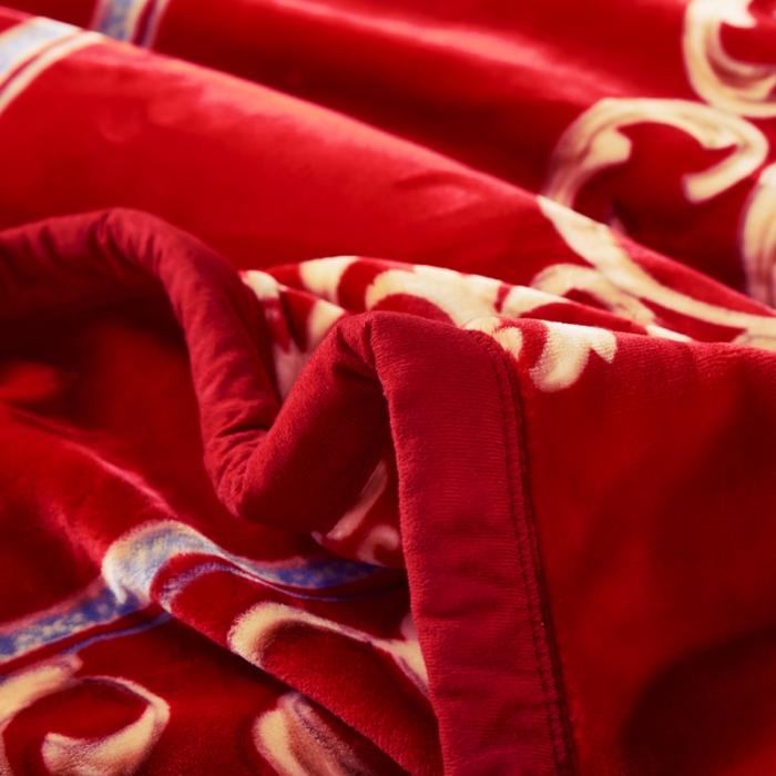 91家纺网 家纺一手货源 找家纺 凯轩毛毛毯毯子 婚庆长毛云毛毯毯子 双喜临门