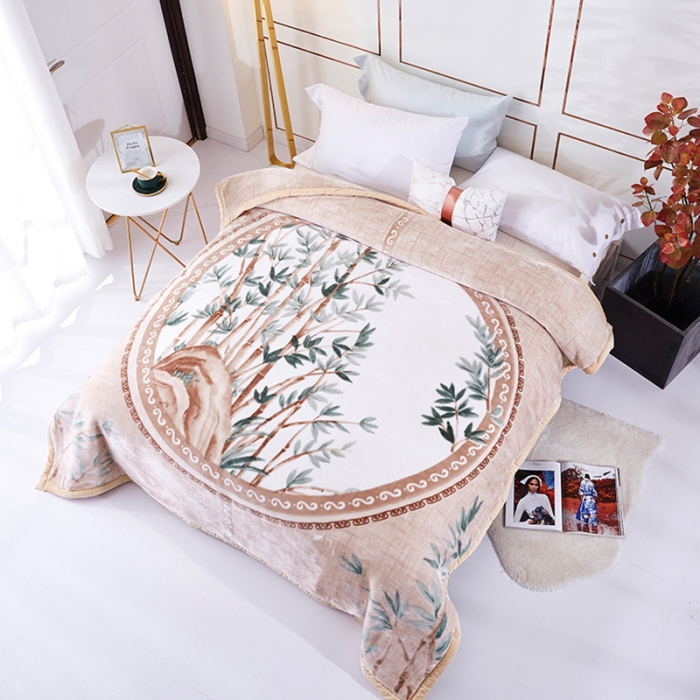 91家纺网 家纺一手货源 找家纺 凯轩毛毛毯毯子 婚庆长毛云毛毯毯子 竹韵浅咖