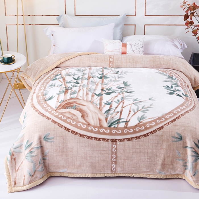 91家纺网 家纺一手货源 找家纺 凯轩毛毛毯毯子 婚庆长毛云毛毯毯子 竹韵浅咖