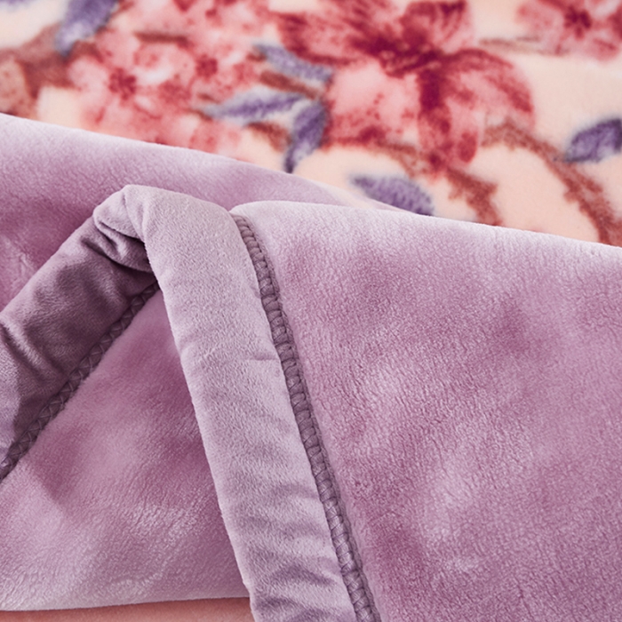 91家纺网 家纺一手货源 找家纺 凯轩毛毛毯毯子 婚庆长毛云毛毯毯子 紫花韵