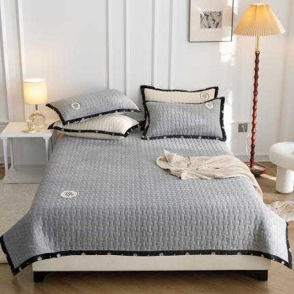 91家纺网 家纺一手货源 找家纺 （总）菊上家纺 2022新款牛奶绒单床盖-小香玫瑰