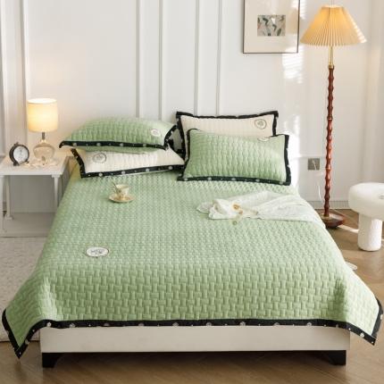 91家纺网 家纺一手货源 找家纺 （总）菊上家纺 2022新款牛奶绒单床盖-小香玫瑰