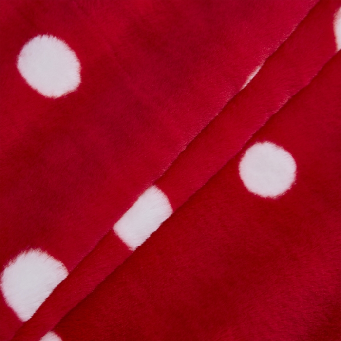 91家纺网 家纺一手货源 找家纺 凯轩毛毛毯毯子 仿皮草轻奢花貂毛毯毯子 波点