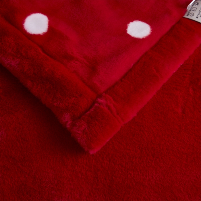 91家纺网 家纺一手货源 找家纺 凯轩毛毛毯毯子 仿皮草轻奢花貂毛毯毯子 波点