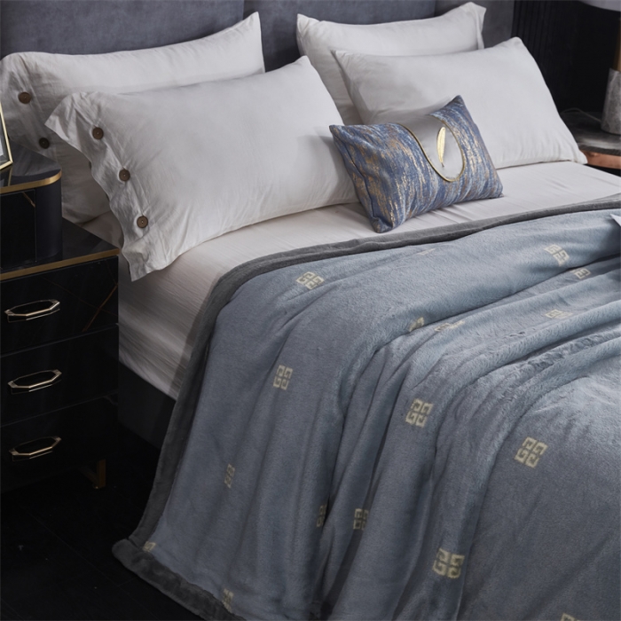 91家纺网 家纺一手货源 找家纺 凯轩毛毛毯毯子 仿皮草轻奢花貂毛毯毯子 梵西