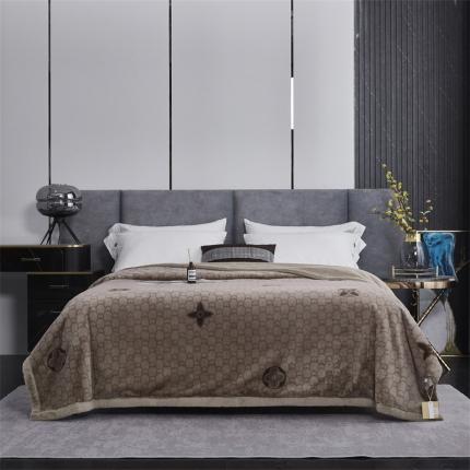 凯轩毛毛毯毯子 仿皮草轻奢花貂毛毯毯子 古巴