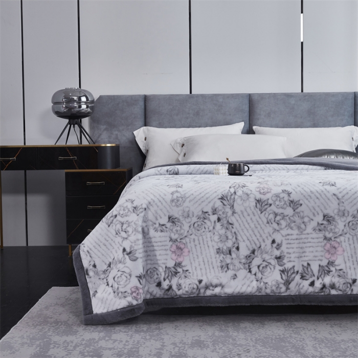 91家纺网 家纺一手货源 找家纺 凯轩毛毛毯毯子 仿皮草轻奢花貂毛毯毯子 花影