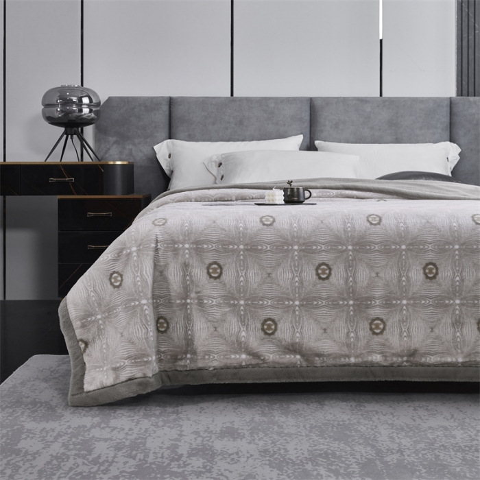 91家纺网 家纺一手货源 找家纺 凯轩毛毛毯毯子 仿皮草轻奢花貂毛毯毯子 蓝图