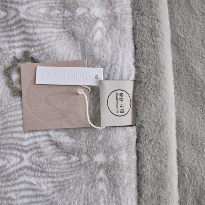 91家纺网 家纺一手货源 找家纺 凯轩毛毛毯毯子 仿皮草轻奢花貂毛毯毯子 蓝图